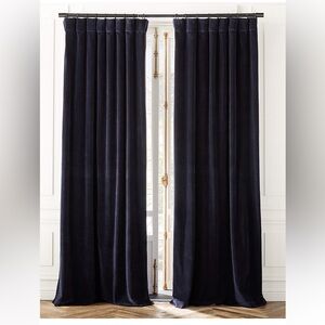 CB2 navy velvet curtain panels. 2 sets (4 panels) 48x84